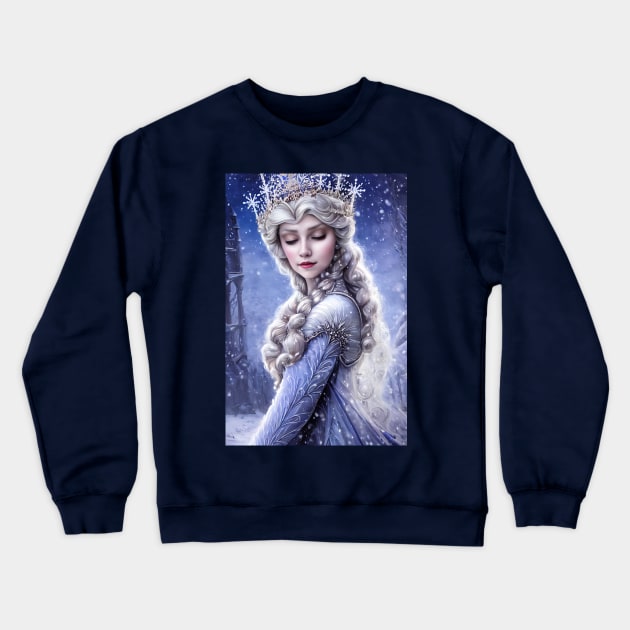 Snow Princess 04 Crewneck Sweatshirt by PurplePeacock